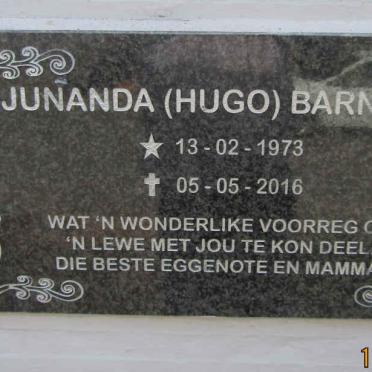 BARNARD Junanda nee HUGO 1973-2016