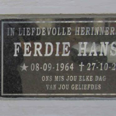 HANSEN Ferdie 1964-2016