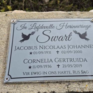 SWART Jacobus Nicolaas Johannes 1931-2000 & Cornelia Gertruida 1936-2019