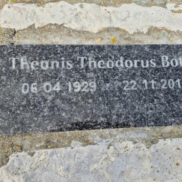 BOTHA Theunis Theodorus 1929-2017