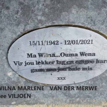 MERWE Wilna Marlene, van der nee VILJOEN 1942-2021