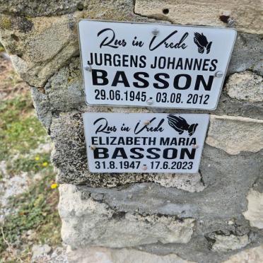 BASSON Jurgens Johannes 1945-2012 & Elizabeth Maria