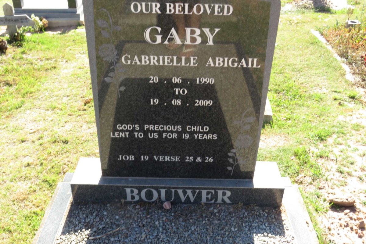 BOUWER Gabrielle Abigail 1990-2009