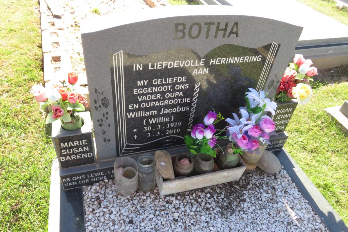 BOTHA William Jacobus 1929-2010