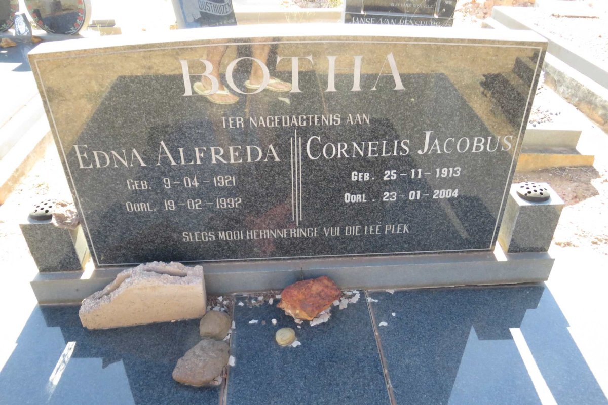 BOTHA Cornelis Jacobus 1913-2004 &amp; Edna Alfreda 1921-1992
