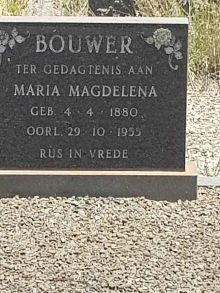 BOUWER Maria Magdelena 1880-1955