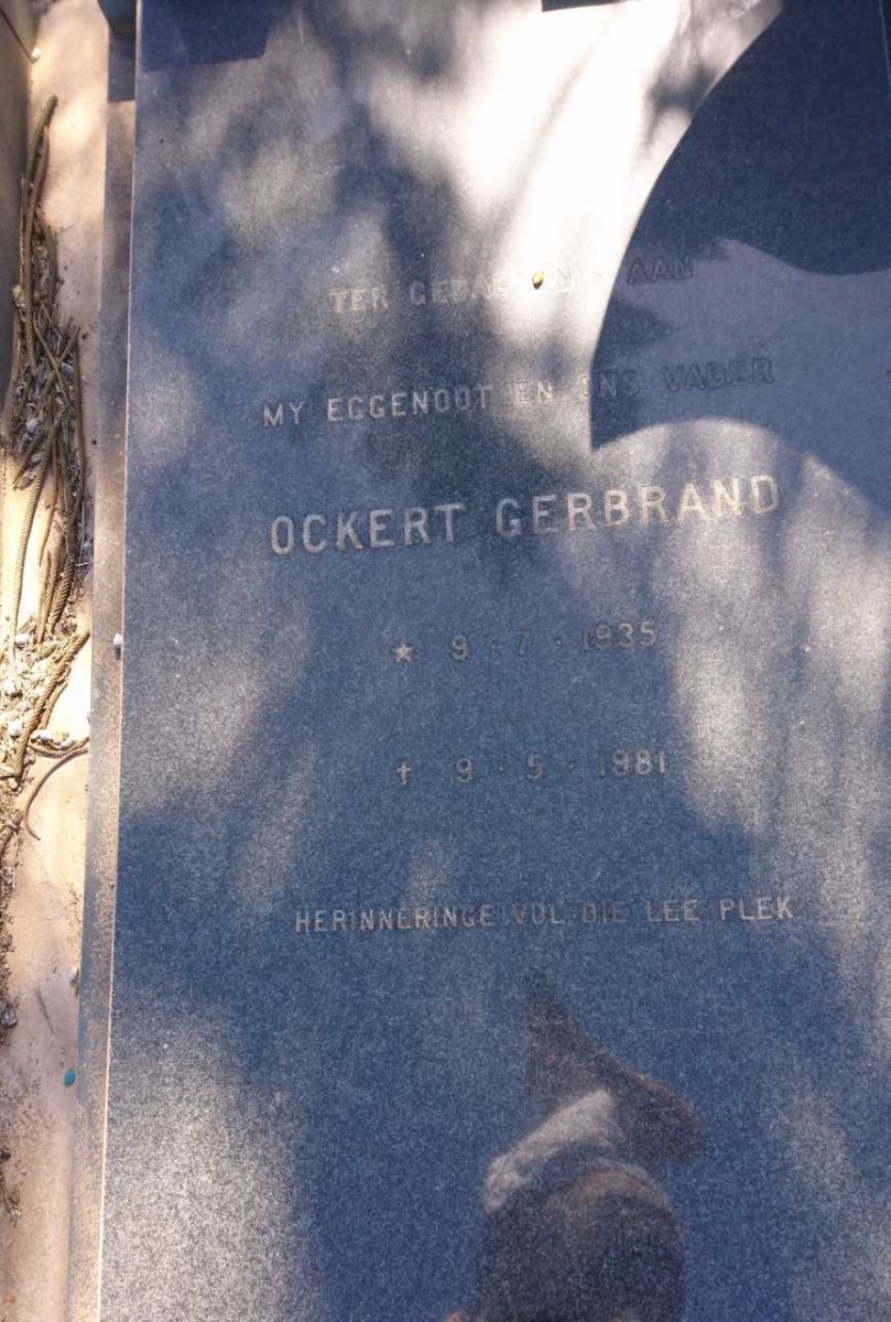 BERG Ockert Gerbrand, van den 1935-1981 &amp; Anna Margaretha Sophia 1935-