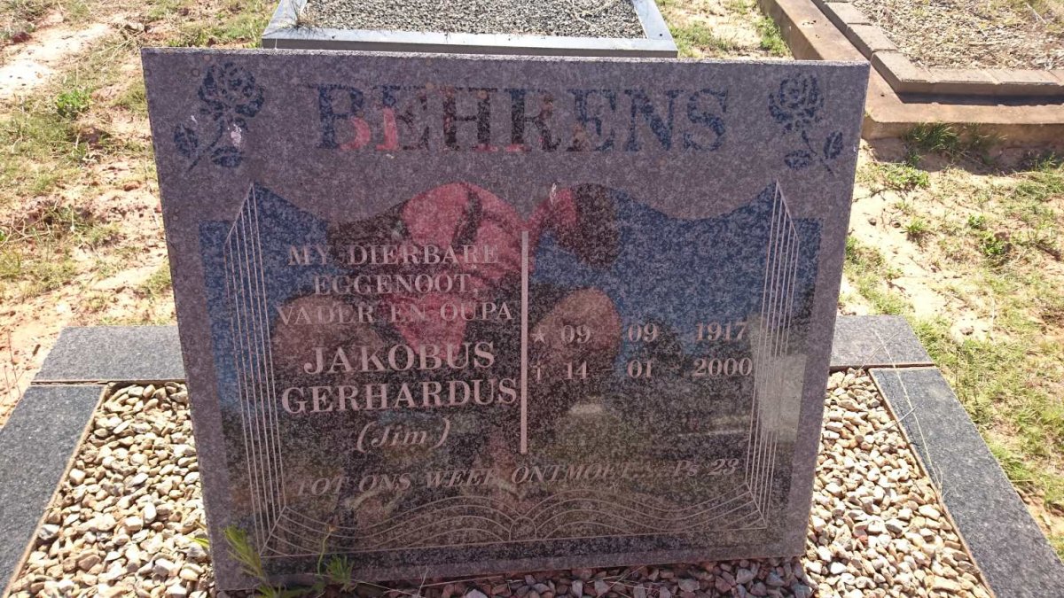 BEHRENS Jakobus Gerhardus 1917-2000