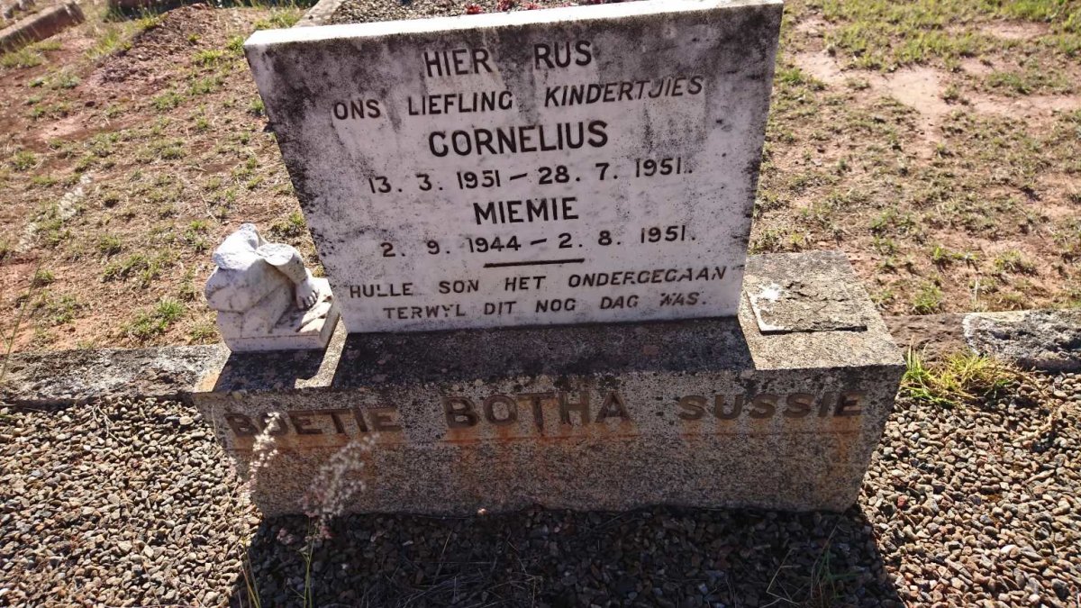 BOTHA Miemie 1944-1951 :: BOTHA Cornelius 1951-1951