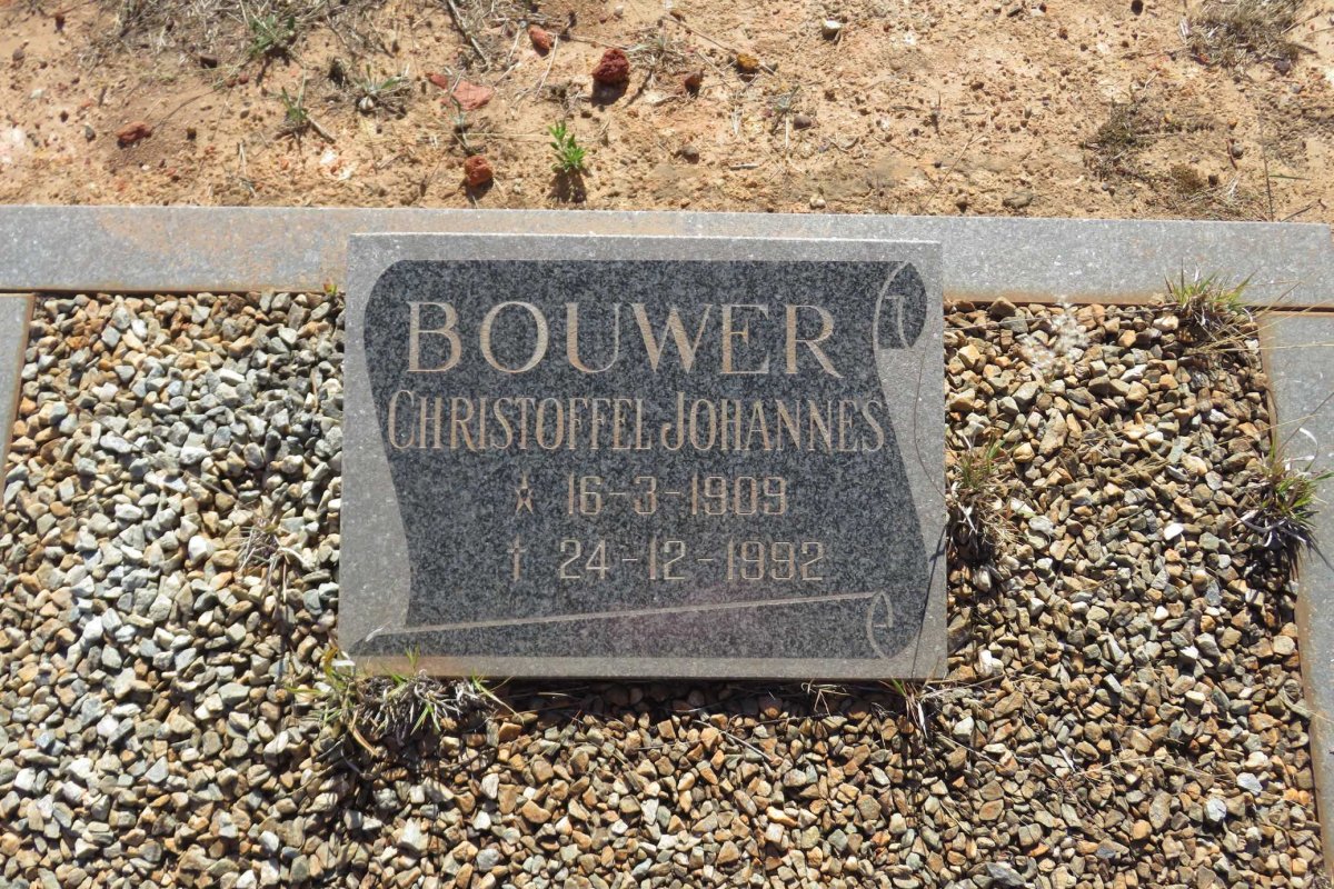 BOUWER Christoffel Johannes 1909-1992