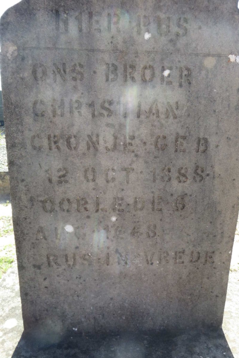 CRONJE Christian 1888-1948