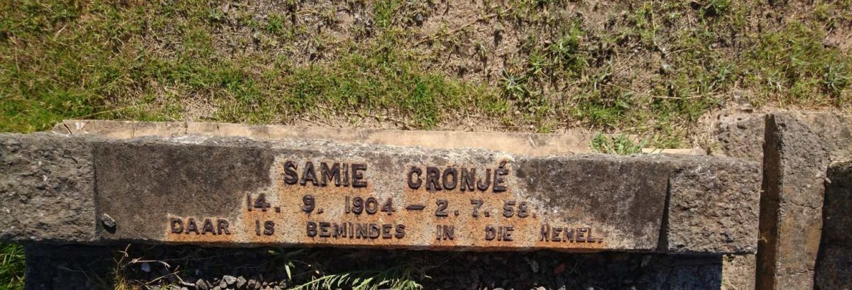 CRONJE Samie 1904-1958