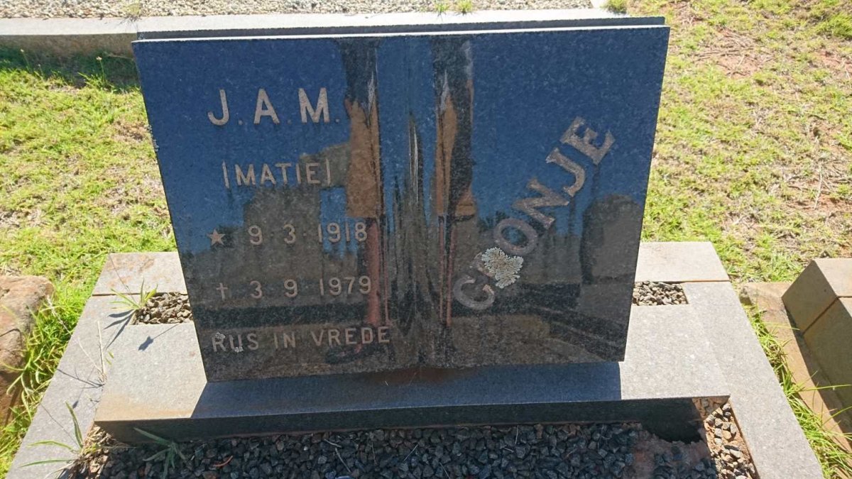 CRONJE J.A.M. 1918-1979