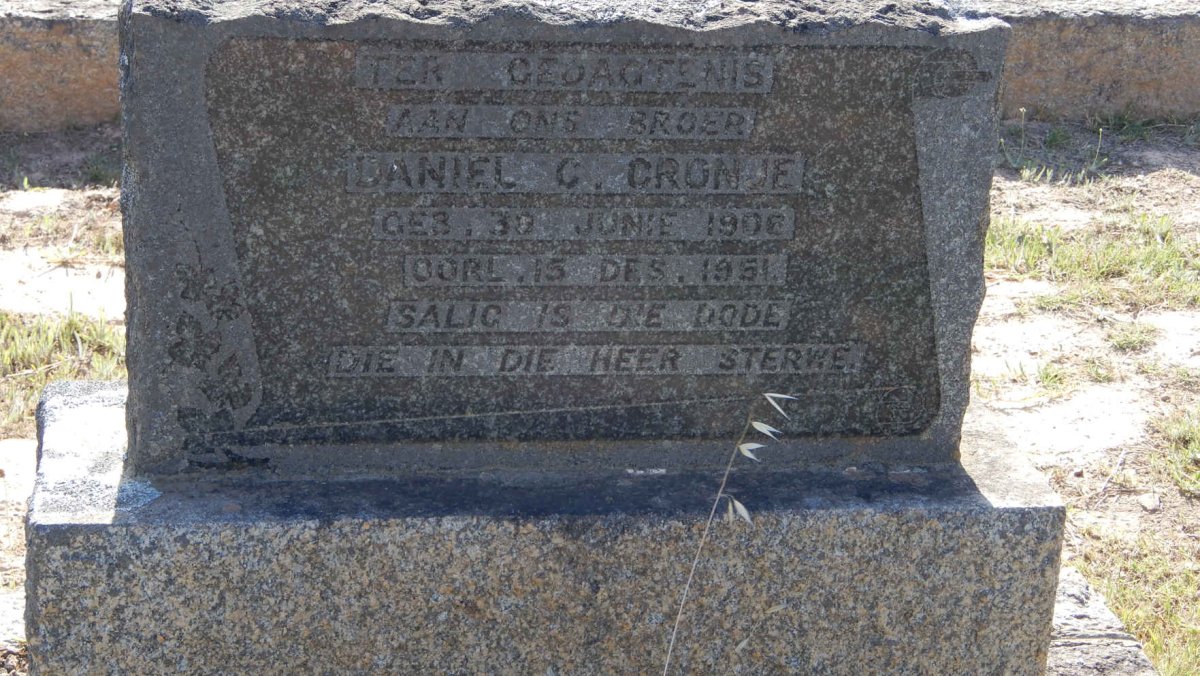 CRONJE Daniel C. 1906-1951