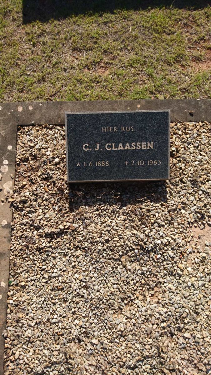 CLAASSEN C.J. 1888-1963