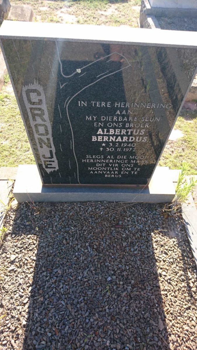 CRONJE Albertus Bernardus 1940-1972