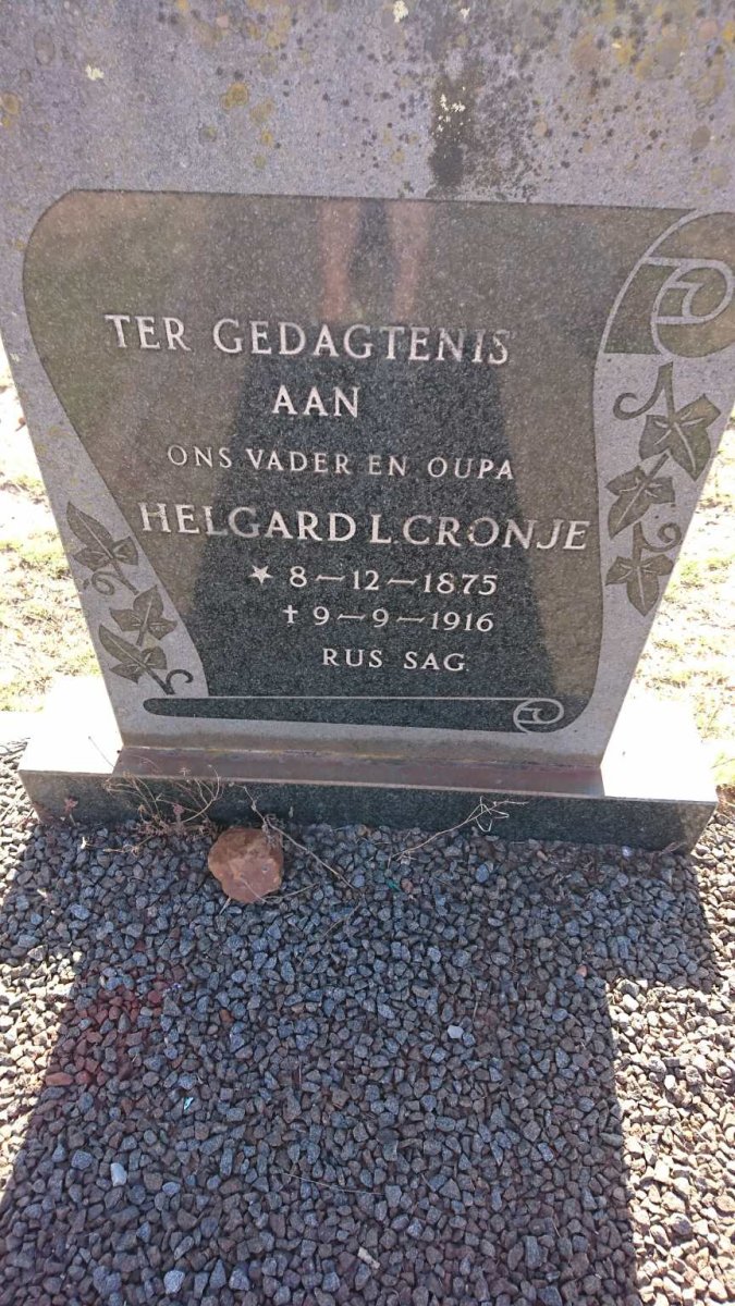 CRONJE Helgard L. 1875-1916