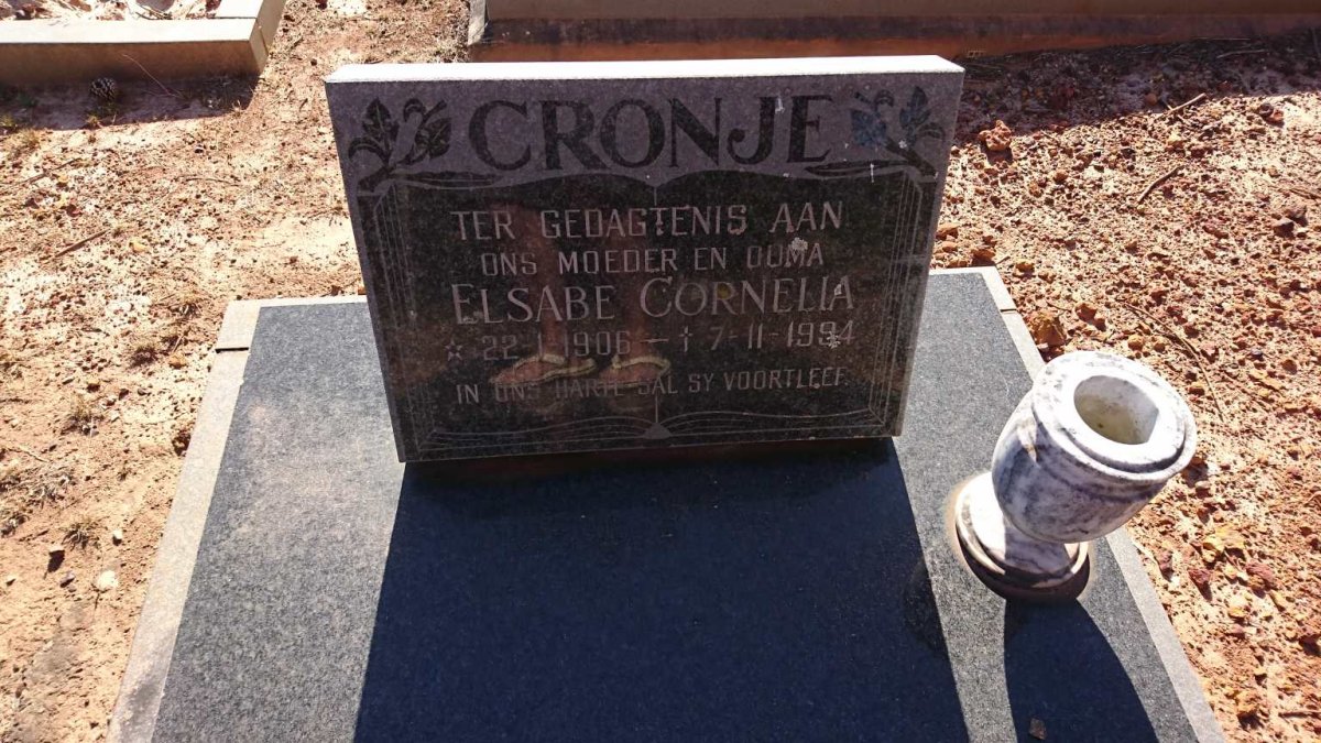 CRONJE Elsabe Cornelia 1906-1994