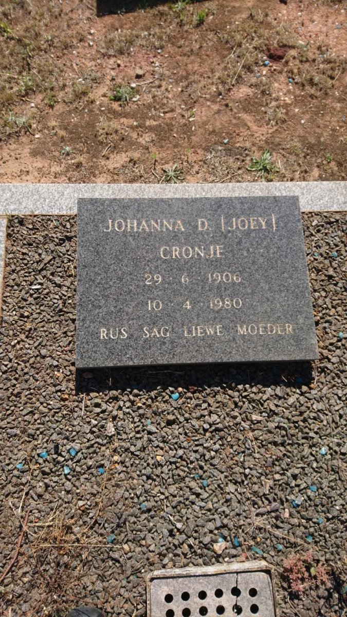CRONJE Johanna D. 1906-1980