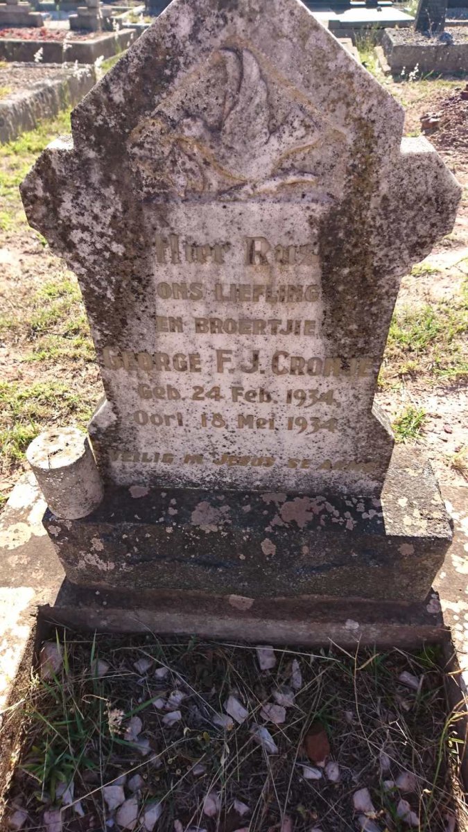 CRONJE George F.J. 1934-1934