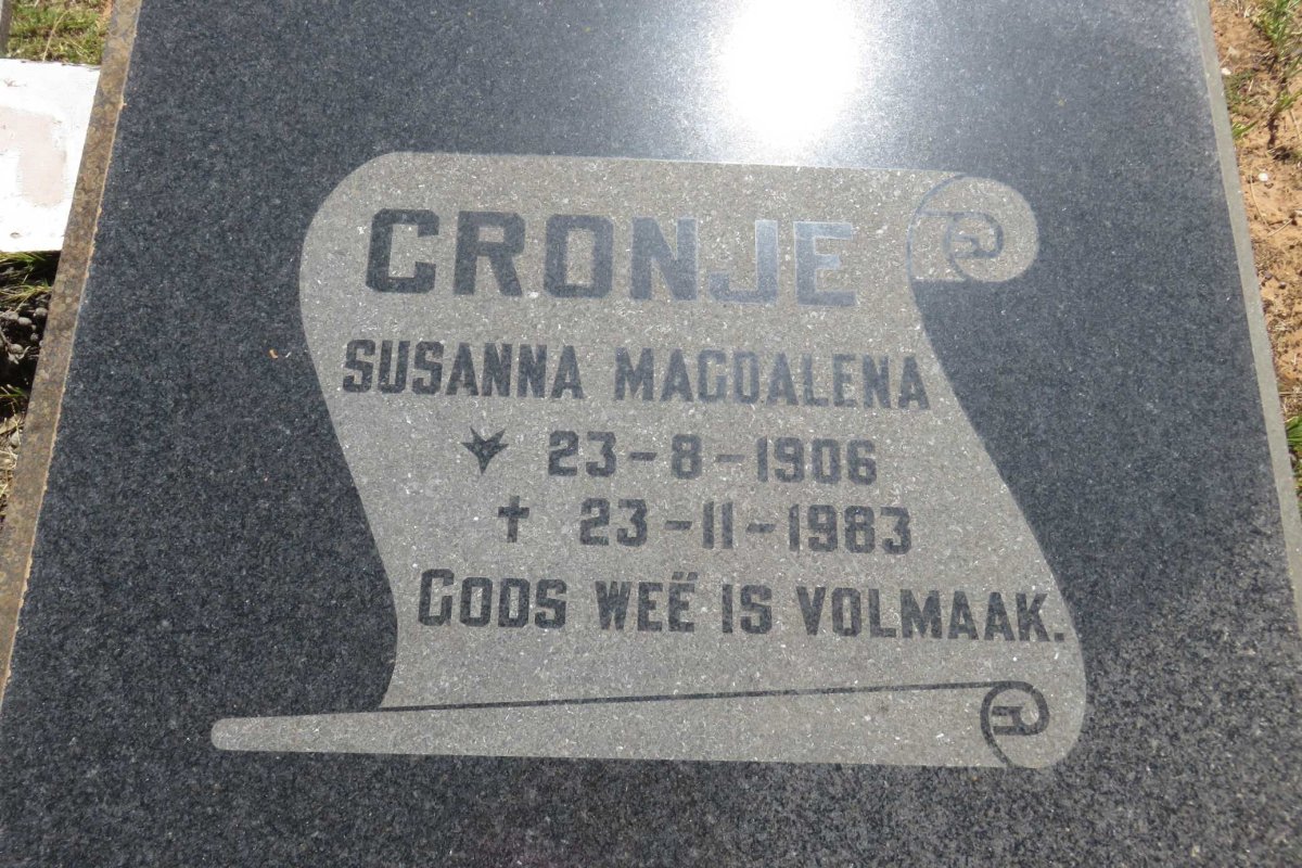 CRONJE Susanna Magdalena 1906-1983