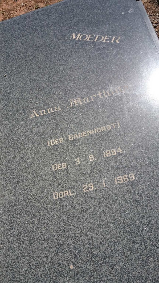 CONRADIE Willem Jacobus 1895-1969 &amp; Anna Marthina BADENHORST 1894-1969