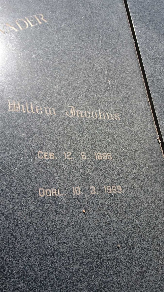 CONRADIE Willem Jacobus 1895-1969 &amp; Anna Marthina BADENHORST 1894-1969