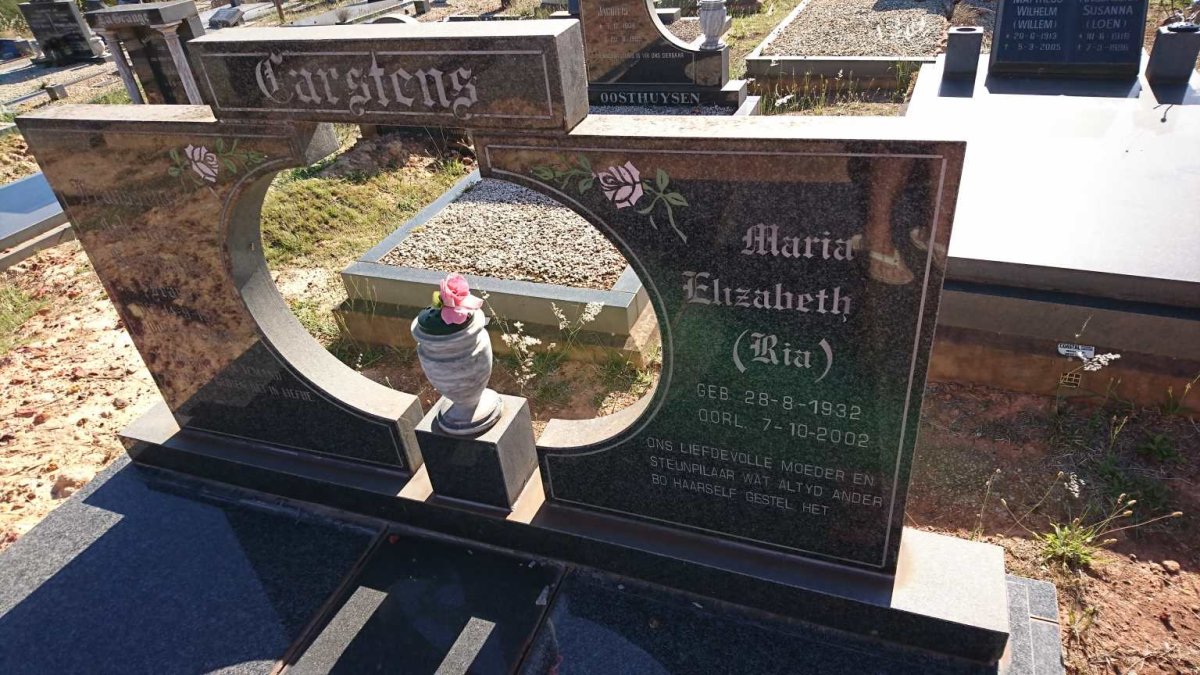 CARSTENS Franssous Johannes Stephanus 1923-1993 &amp; Maria Elizabeth 1932-2002