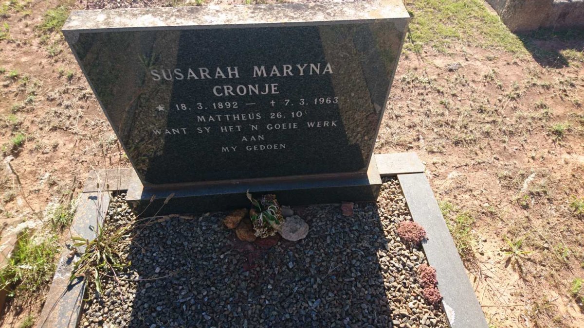 CRONJE Susarah Maryna 1892-1963