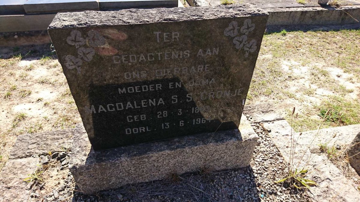 CRONJE Magdalena S.S. 1883-1964