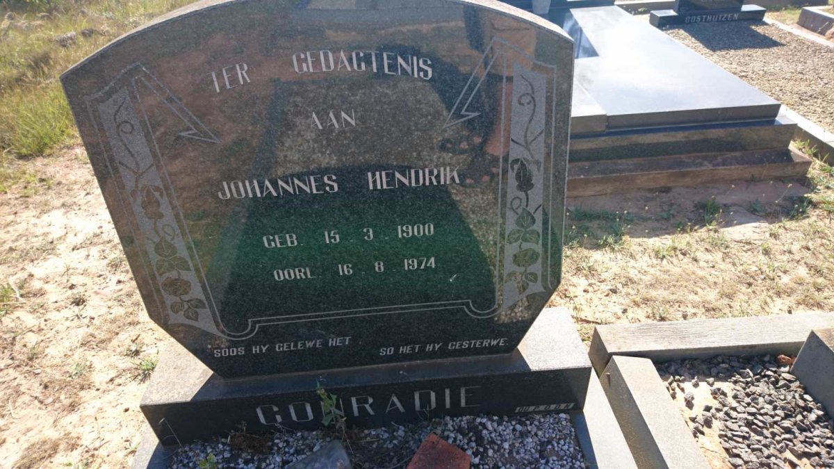 CONRADIE Johannes Hendrik 1900-1974