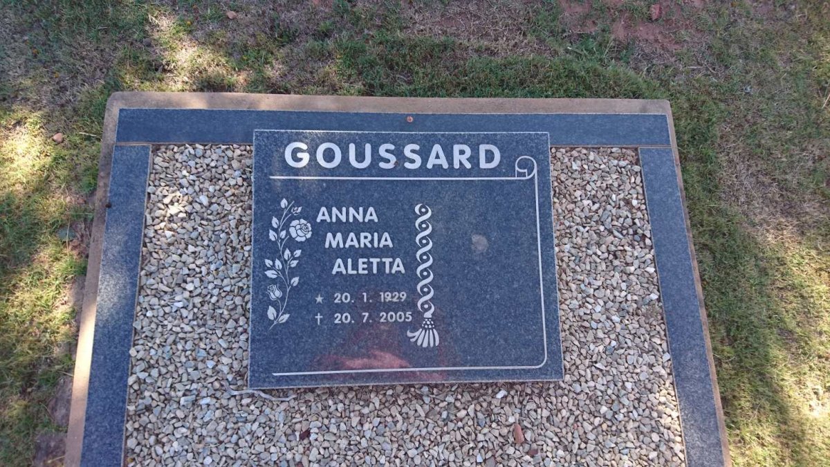 GOUSSARD Anna Maria Aletta 1929-2005