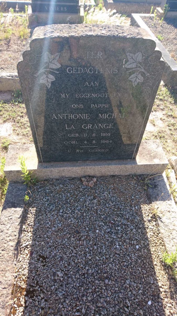 GRANGE Anthonie Michal, la 1916-1964