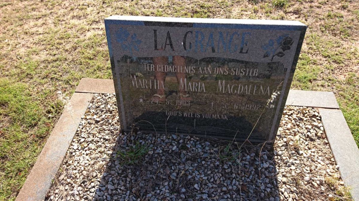 GRANGE Martha Maria Magdalena, la 1903-1992