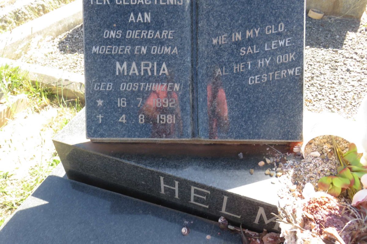 HELM Maria nee OOSTHUIZEN 1892-1981