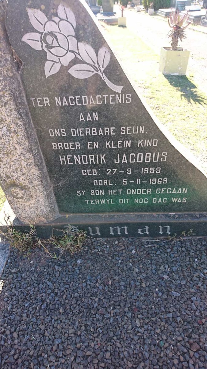 HUMAN Hendrik Jacobus 1959-1969