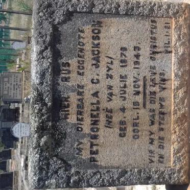 JACKSON Petronella C. nee VAN ZYL 1879-1943