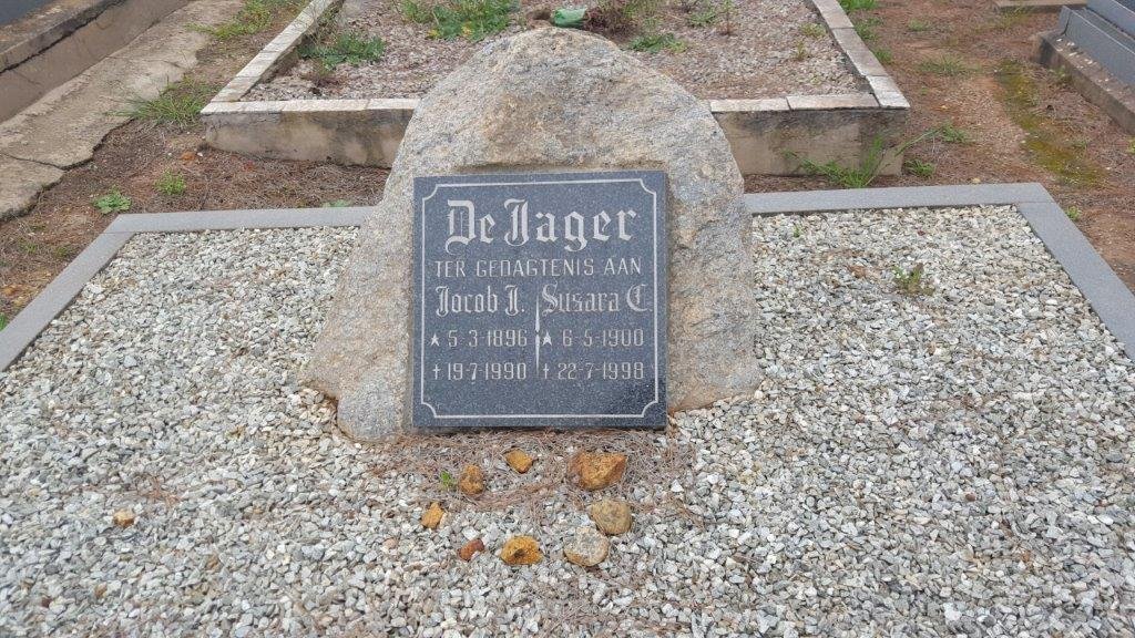 JAGER Jacob J., de 1896-1990 &amp; Susara C. 1900-1998