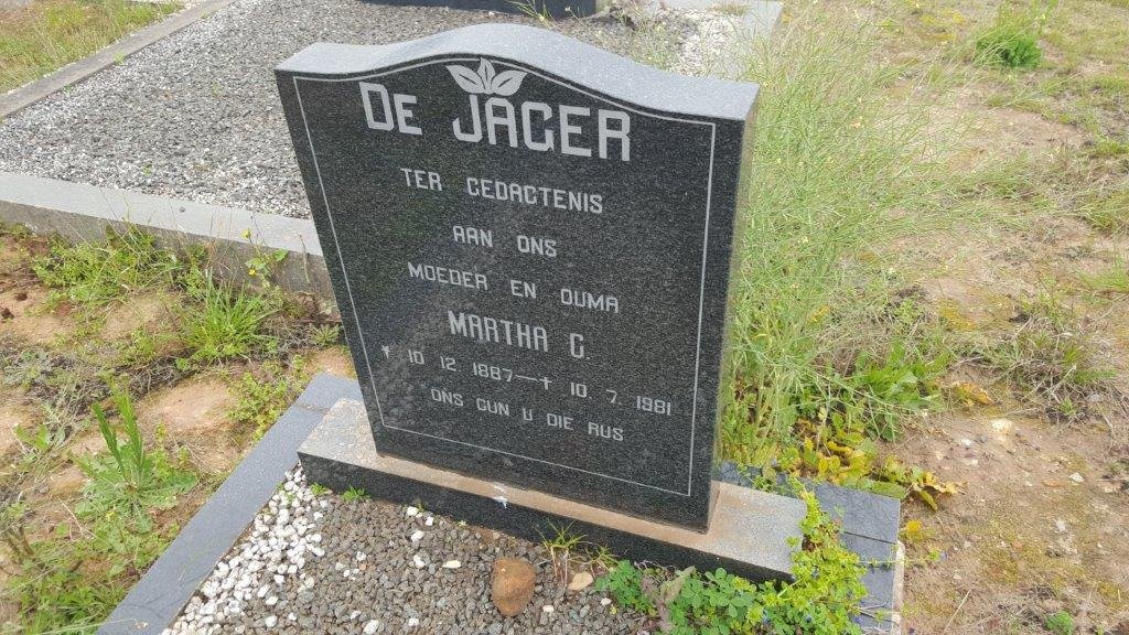 JAGER Martha C., de 1887-1981