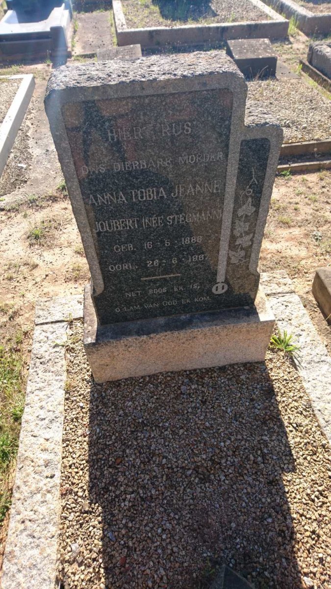 JOUBERT Anna Tobia Jeanne nee STEGMANN 1886-1967