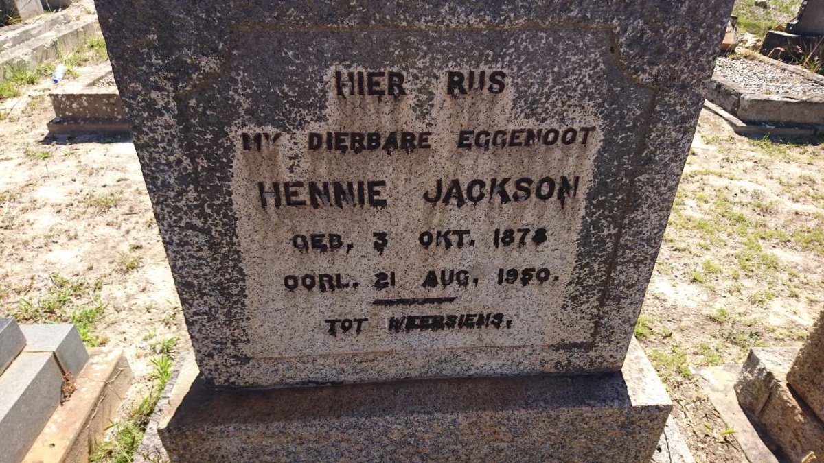 JACKSON Hennie 1878-1950