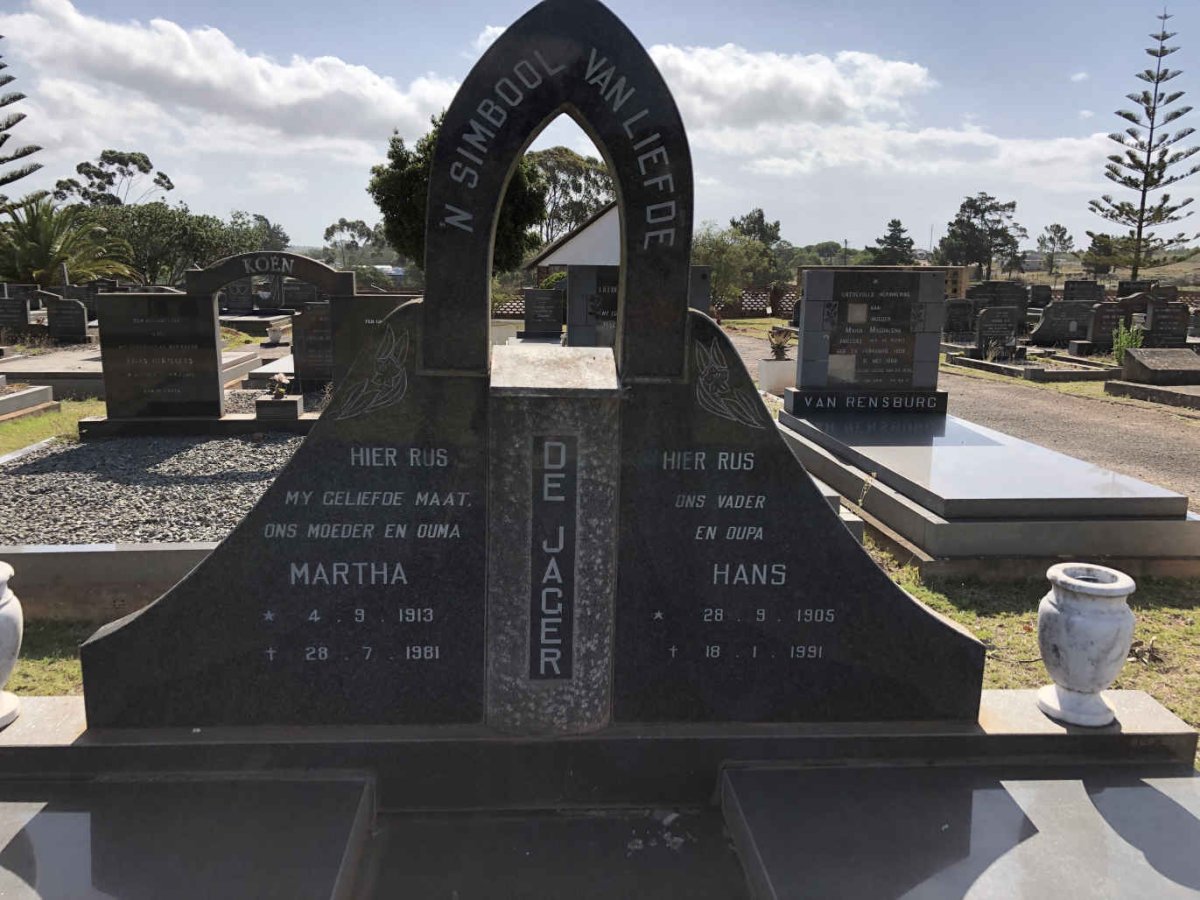 JAGER Hans, de 1905-1991 &amp; Martha 1913-1981