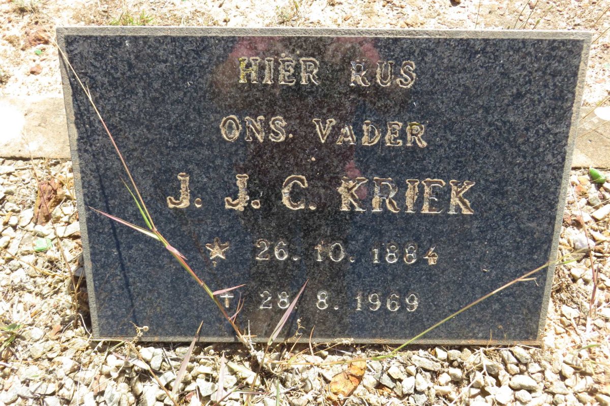 KRIEK J.J.C. 1884-1969
