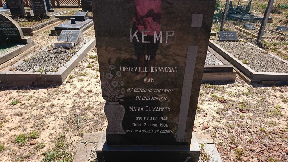 KEMP Maria Elizabeth 1941-1968