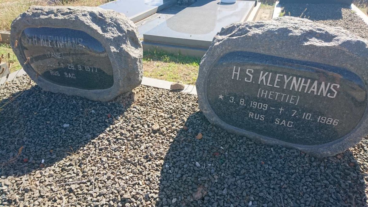 KLEYNHANS S.H. 1902-1977 &amp; H.S. 1909-1986