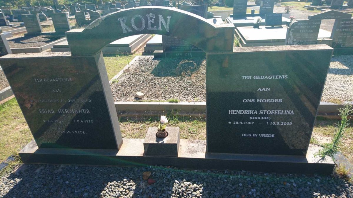 KOEN Esias Hermanus 1903-1972 &amp; Hendrika Stoffelina 1907-2009