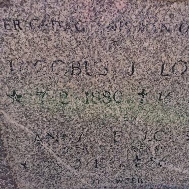 LOUBSER Jacobus J. 1880-19?? &amp; Anna E. Sophia VAN RENSBURG 1891-19??