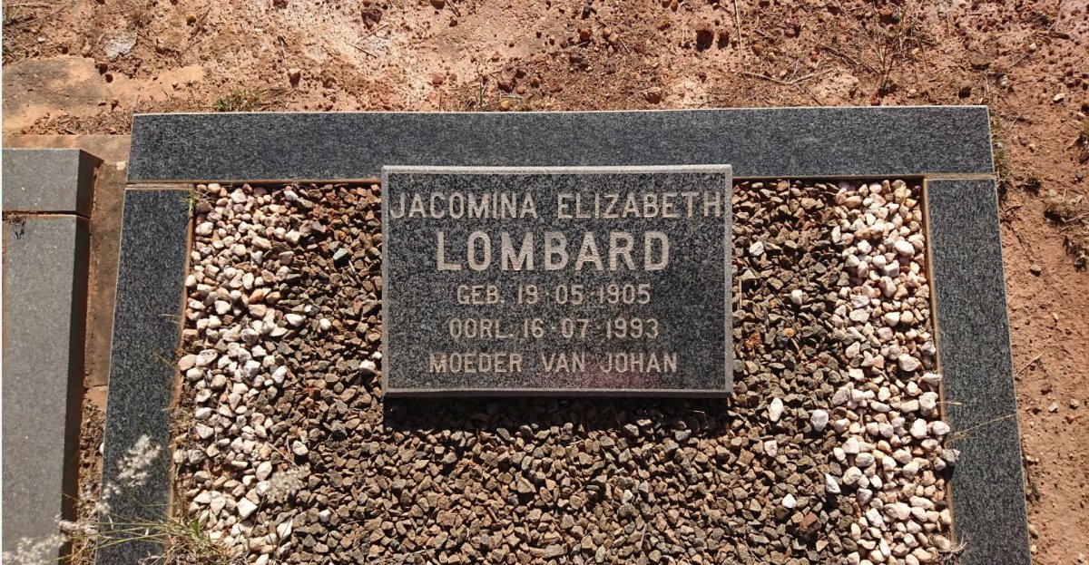 LOMBARD Jacomina Elizabeth 1905-1993