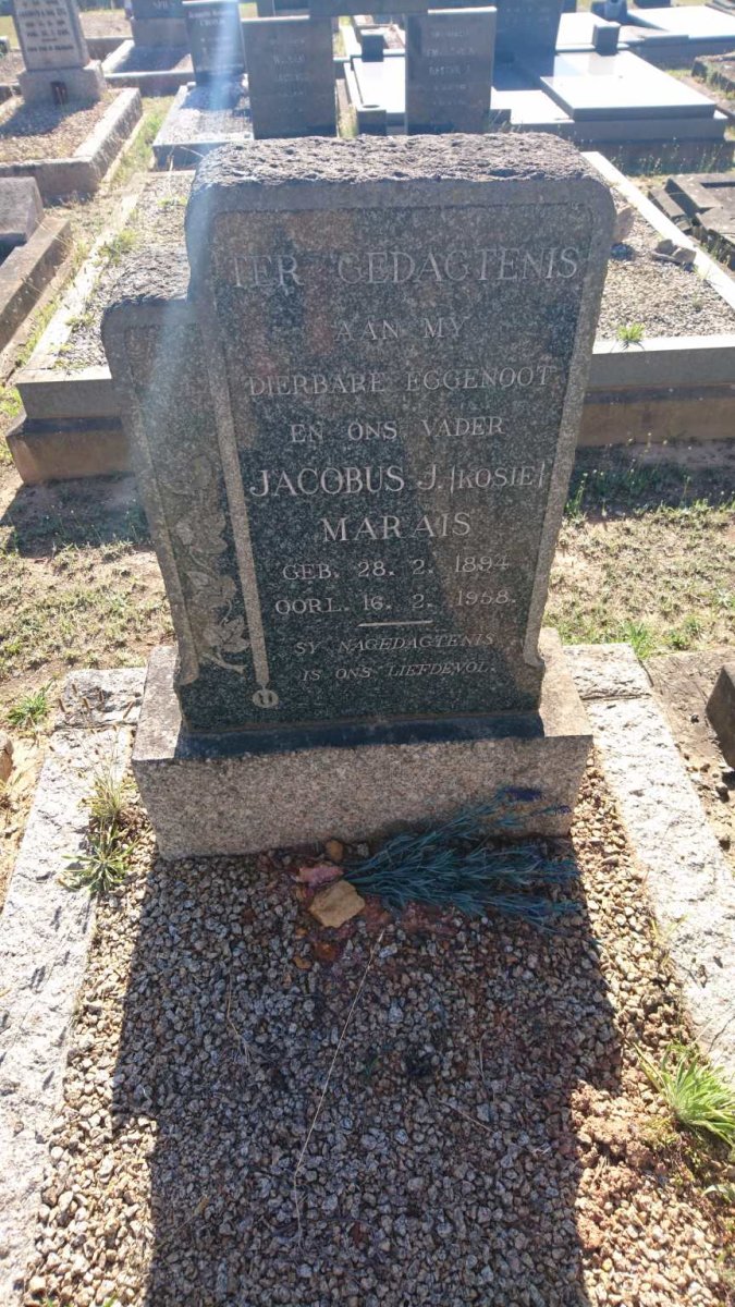 MARAIS Jacobus J. 1894-1958
