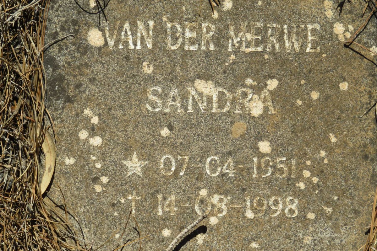 MERWE Sandra, van der 1951-1998